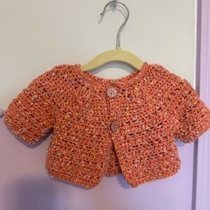 Handmade Crochet Baby Cardigan 0-3 months